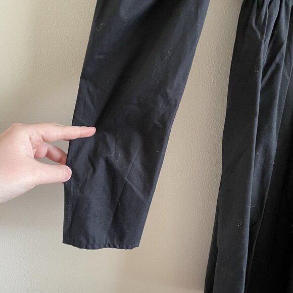 Abercrombie & Fitch Women S Black Long Sleeve Poplin Babydoll Mini Dress NWT - Picture 6 of 15